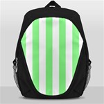 Vertical Stripes - White and Light Green Backpack Bag