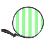 Vertical Stripes - White and Light Green Classic 20-CD Wallet