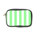 Vertical Stripes - White and Light Green Coin Purse