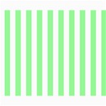 Vertical Stripes - White and Light Green Collage 8  x 10 