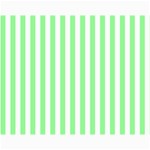 Vertical Stripes - White and Light Green Collage 11  x 14 
