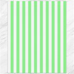 Vertical Stripes - White and Light Green Canvas 11  x 14 