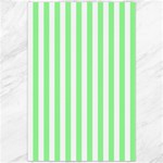Vertical Stripes - White and Light Green Canvas 20  x 30 
