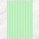 Vertical Stripes - White and Light Green Canvas 24  x 36 