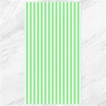 Vertical Stripes - White and Light Green Canvas 40  x 72 