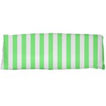 Vertical Stripes - White and Light Green Body Pillow Case (Dakimakura) (One Side)