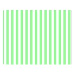 Vertical Stripes - White and Light Green Double Sided Flano Blanket (Large)