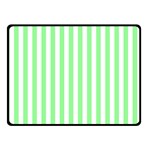 Vertical Stripes - White and Light Green Double Sided Fleece Blanket (Small) (Two Sides)