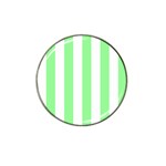 Vertical Stripes - White and Light Green Hat Clip Ball Marker