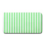 Vertical Stripes - White and Light Green Medium Bar Mat