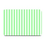 Vertical Stripes - White and Light Green Plate Mat