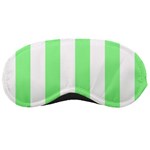 Vertical Stripes - White and Light Green Sleeping Mask