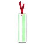 Vertical Stripes - White and Light Green Small Book Mark