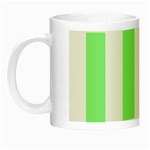 Vertical Stripes - White and Light Green Night Luminous Mug