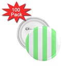 Vertical Stripes - White and Light Green 1.75  Button (100 pack)