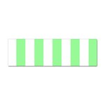 Vertical Stripes - White and Light Green Sticker Bumper (100 pack)