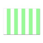 Vertical Stripes - White and Light Green Sticker A4 (100 pack)