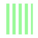 Vertical Stripes - White and Light Green Greeting Card 4.5  x 6 