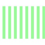 Vertical Stripes - White and Light Green Birthday Cake 3D Greeting Card (7x5)