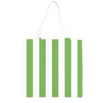 Vertical Stripes - White and Dollar Bill Green Grocery Light Tote Bag
