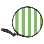 Vertical Stripes - White and Dollar Bill Green Classic 20-CD Wallet