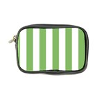 Vertical Stripes - White and Dollar Bill Green Coin Purse