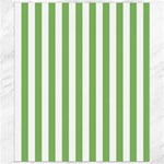 Vertical Stripes - White and Dollar Bill Green Canvas 8  x 10 