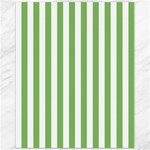 Vertical Stripes - White and Dollar Bill Green Canvas 11  x 14 