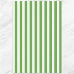 Vertical Stripes - White and Dollar Bill Green Canvas 12  x 18 
