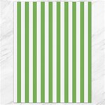 Vertical Stripes - White and Dollar Bill Green Canvas 18  x 24 