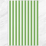 Vertical Stripes - White and Dollar Bill Green Canvas 20  x 30 