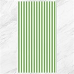 Vertical Stripes - White and Dollar Bill Green Canvas 40  x 72 