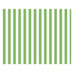 Vertical Stripes - White and Dollar Bill Green Double Sided Flano Blanket (Medium)