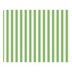 Vertical Stripes - White and Dollar Bill Green Double Sided Flano Blanket (Large)