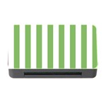 Vertical Stripes - White and Dollar Bill Green Memory Card Reader with CF