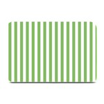 Vertical Stripes - White and Dollar Bill Green Plate Mat