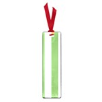 Vertical Stripes - White and Dollar Bill Green Small Book Mark