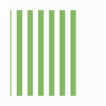 Vertical Stripes - White and Dollar Bill Green Small Garden Flag (Two Sides)