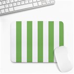 Vertical Stripes - White and Dollar Bill Green Small Mousepad