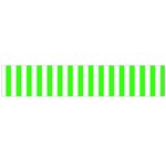 Vertical Stripes - White and Neon Green Flano Scarf (Large)