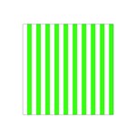 Vertical Stripes - White and Neon Green Satin Bandana Scarf