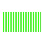 Vertical Stripes - White and Neon Green Satin Shawl