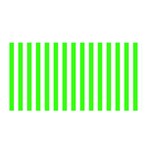 Vertical Stripes - White and Neon Green Satin Wrap