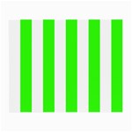 Vertical Stripes - White and Neon Green Small Glasses Cloth (2 Sides)