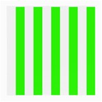 Vertical Stripes - White and Neon Green Medium Glasses Cloth (2 Sides)