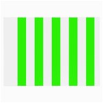 Vertical Stripes - White and Neon Green Large Glasses Cloth (2 Sides)
