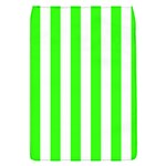 Vertical Stripes - White and Neon Green Removable Flap Cover (S)
