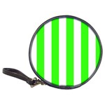Vertical Stripes - White and Neon Green Classic 20-CD Wallet