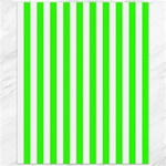 Vertical Stripes - White and Neon Green Canvas 11  x 14 