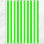 Vertical Stripes - White and Neon Green Canvas 12  x 16 